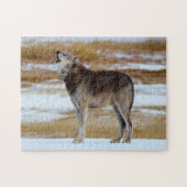 Puzzle Howling Wolves. (Horizontal)