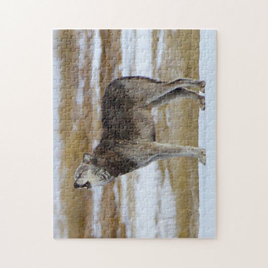 Puzzle Howling Wolves. (Vertical)