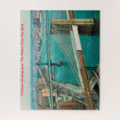 Puzzle Hudson River New York. voeux de Noël (Vertical)