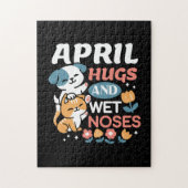 Puzzle Hugs, Nez Humide et Vibes de Printemps - Animaux d (Vertical)