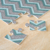 Puzzle Huile d'argent et ZigZag Turquoise (Côté)