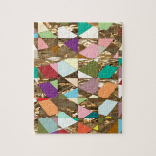 Puzzle Huile d'or couleur Abstraite