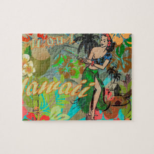 Puzzle Hula Vintage Floral Graphisme Floral Hawaii