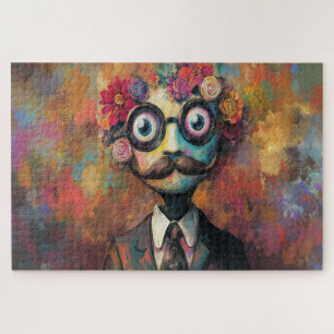 Puzzle Humanoïde Fantaisiste aux Grands Yeux et Cheveux F