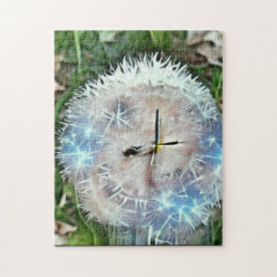 Puzzle Humble dandelion horloge photo jigsaw puzzle.