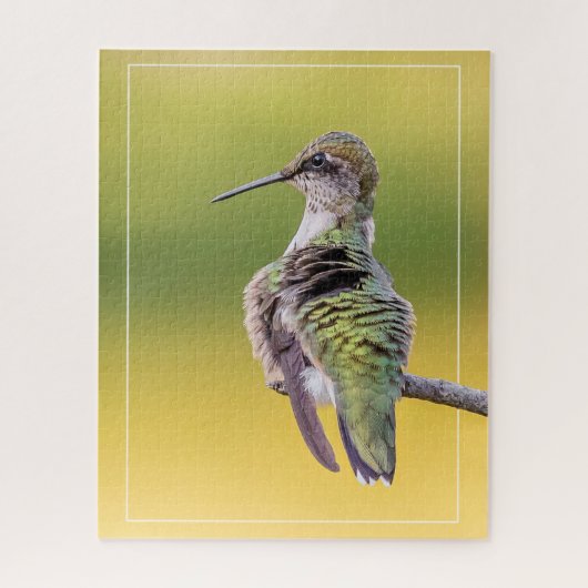 Puzzle Hummingbird On Alert   (Vertical)