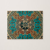 Puzzle Hunab Ku avec le double serpent dirigé - couleur (Horizontal)