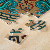 Puzzle Hunab Ku avec le double serpent dirigé - couleur (Côté)