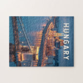 Puzzle Hungary Illustration Travel Art Vintage (Horizontal)