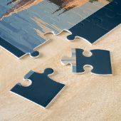 Puzzle Hungary Parliament Illustration Travel Art Vintage (Côté)