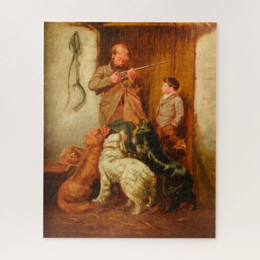 Puzzle Hunter and Boy par Arthur Fitzwilliam Tait 1876 (Vertical)