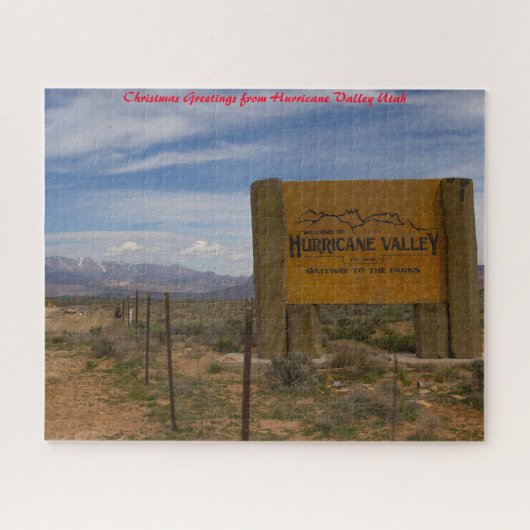 Puzzle Hurricane Valley Utah. Christmas Greetings (Horizontal)