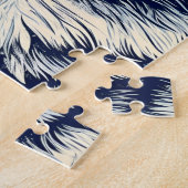 Puzzle Husky avec lunettes de soleil à la plage (Côté)