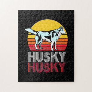 Puzzle Husky Siberian Retro Vintage