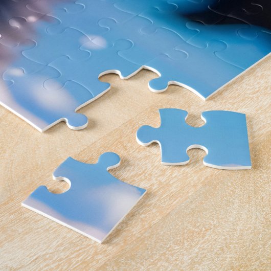 Puzzle Husky Stares en hiver (Côté)