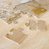 Puzzle Husky sur les rochers à Noël (Côté)