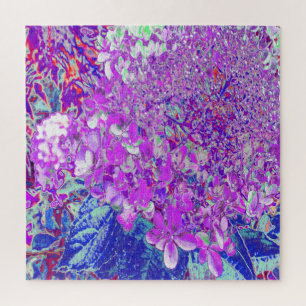 Puzzle Hydrangea Limelight Élégant Violet et Bleu