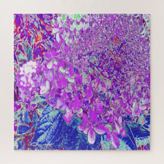 Puzzle Hydrangea Limelight Élégant Violet et Bleu (Vertical)