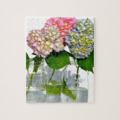 Puzzle Hydrangeas et jarre de Mason (Vertical)