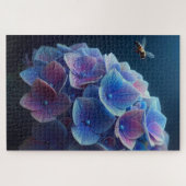 Puzzle Hydrangeas Floral Purple et Bleu (Horizontal)