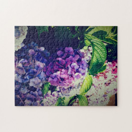 Puzzle hydrangée colorée (Horizontal)