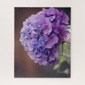 Puzzle Hydrangée violette rustique dans Mason Jar Photo (Vertical)