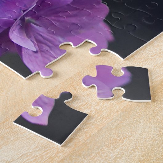 Puzzle Hydrangée violette rustique dans Mason Jar Photo (Côté)