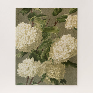 Puzzle Hydrangées vintages blanches