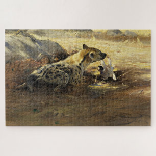Puzzle Hyène dans un paysage naturel (par Wilhem Kuhnert)