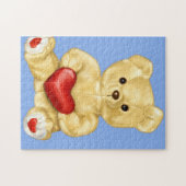 Puzzle Hypnotiseur mignon d'ours de nounours dans le bleu (Horizontal)