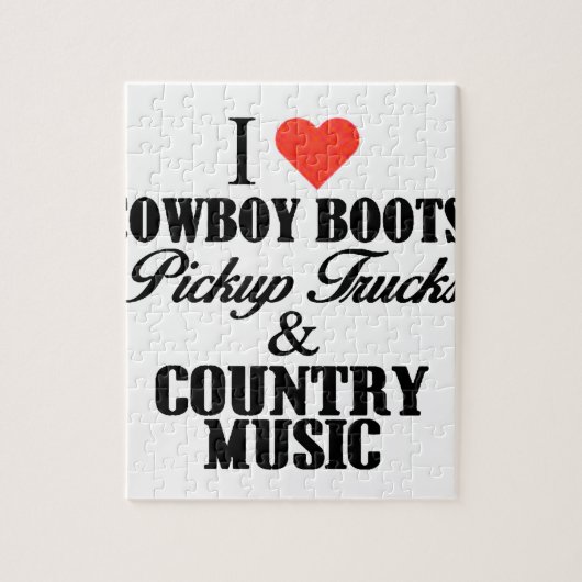 Puzzle i coeur cowboy bottes b (Vertical)
