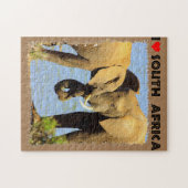 Puzzle I Heart Afrique du Sud éléphants amoureux (Horizontal)