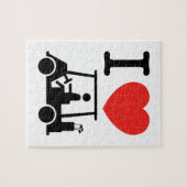 Puzzle I Heart (Love) Golf Cart (Horizontal)