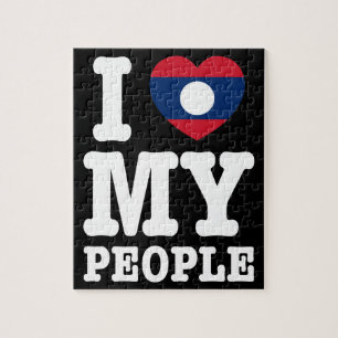 Puzzle I Heart (Love) My Lao People
