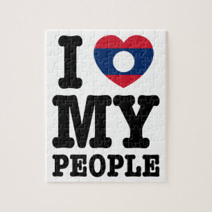 Puzzle I Heart (Love) My Lao People