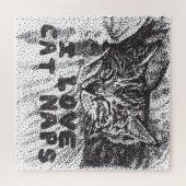 Puzzle I Love Cat Naps, chat dort (Horizontal)