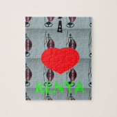 Puzzle I Love Kenya Art Print (Vertical)