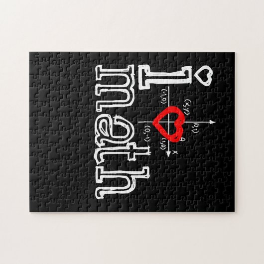 Puzzle I Love Math I Heart Math Mathématiques (Horizontal)