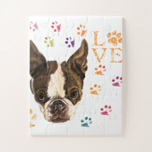 Puzzle I Love Pets - Joli Chiot - Traces colorées Dessin