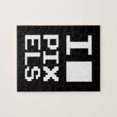 Puzzle I Love Pixels, design geek, art des pixels (Horizontal)
