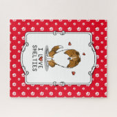 Puzzle I Love Shelts (sable 2) Shetland Sheepdogs mignonn (Horizontal)