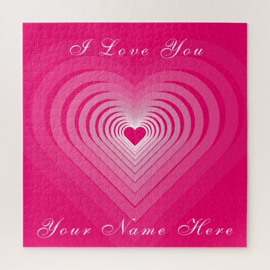 Puzzle I Love You - Ajouter Votre Nom - Personnalisable (Vertical)