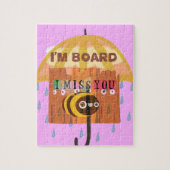 Puzzle I Miss You in the rain I am bored (Vertical)