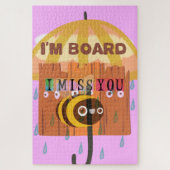 Puzzle I Miss You in the rain I am bored (Vertical)