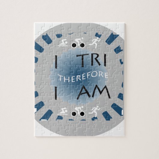 Puzzle I tri par conséquent je suis triathlon (Vertical)