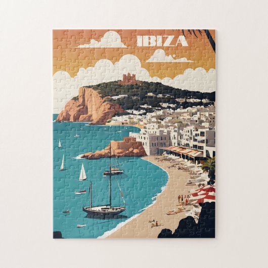 Puzzle Ibiza, Espagne Affiche de voyage (Vertical)