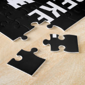 Puzzle Ice Blue Heart Hockey Mots White Logo (Côté)