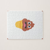 Puzzle ice cream cone poo emoji (Horizontal)
