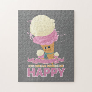 Puzzle Ice Cream Makes Me Happy