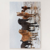 Puzzle Icelandic Horse During Winter Iceland (Vertical)